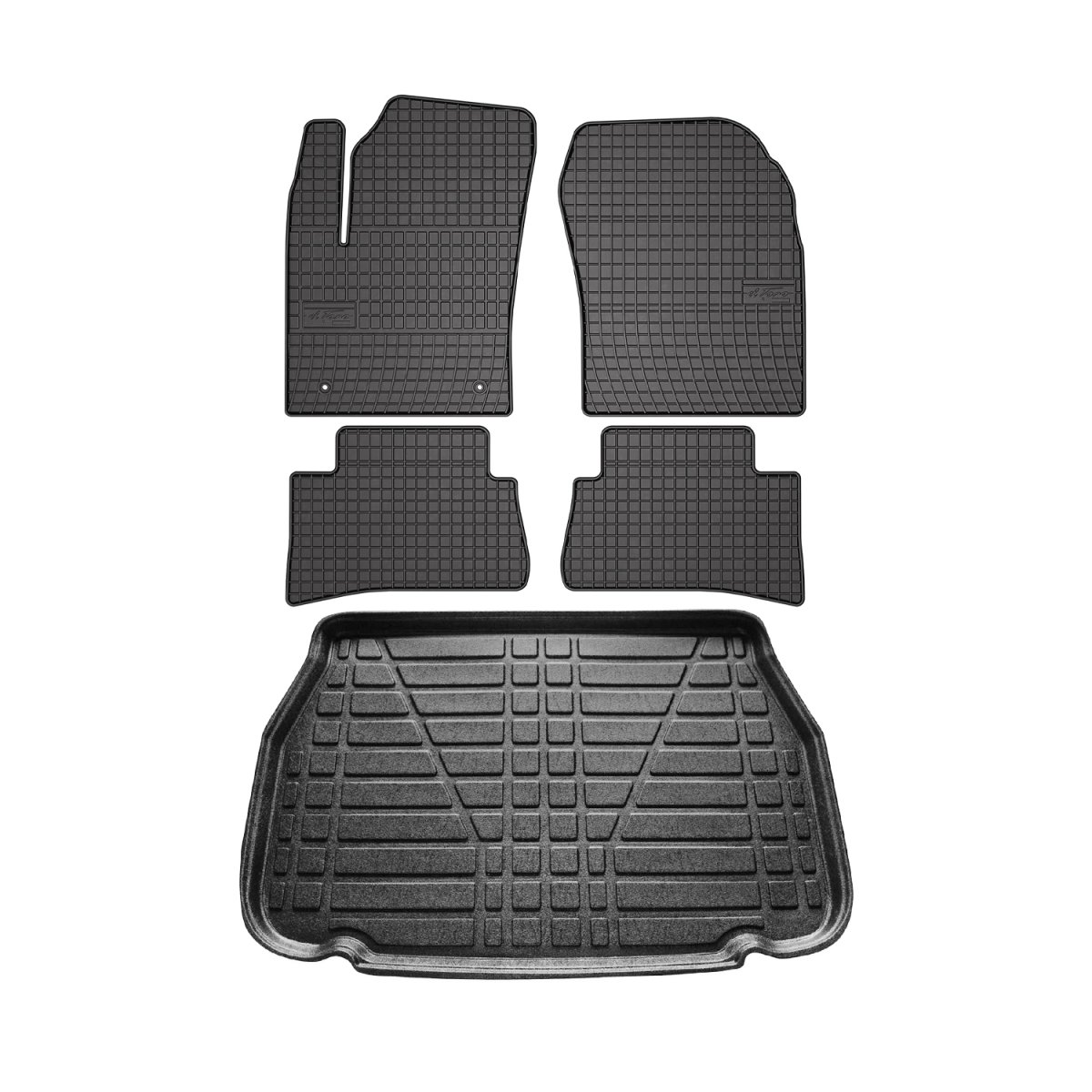 Toyota C-HR Floor-Trunk Mats - Omac - El-Toro & YPS - Black - 2018-2022 Toyota C-HR Floor-Trunk Mats - Omac - El-Toro & YPS - Black - 2018-2022
